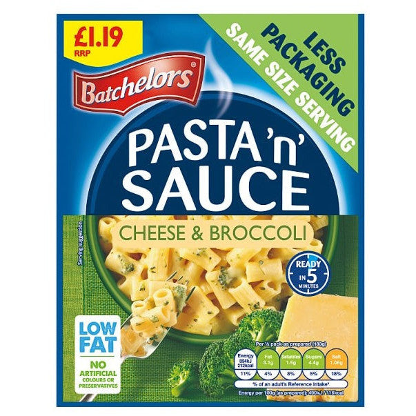 Batchelors Pasta und Sauce Käse/Brokkoli PM1,19 £ (7 x 99 g)