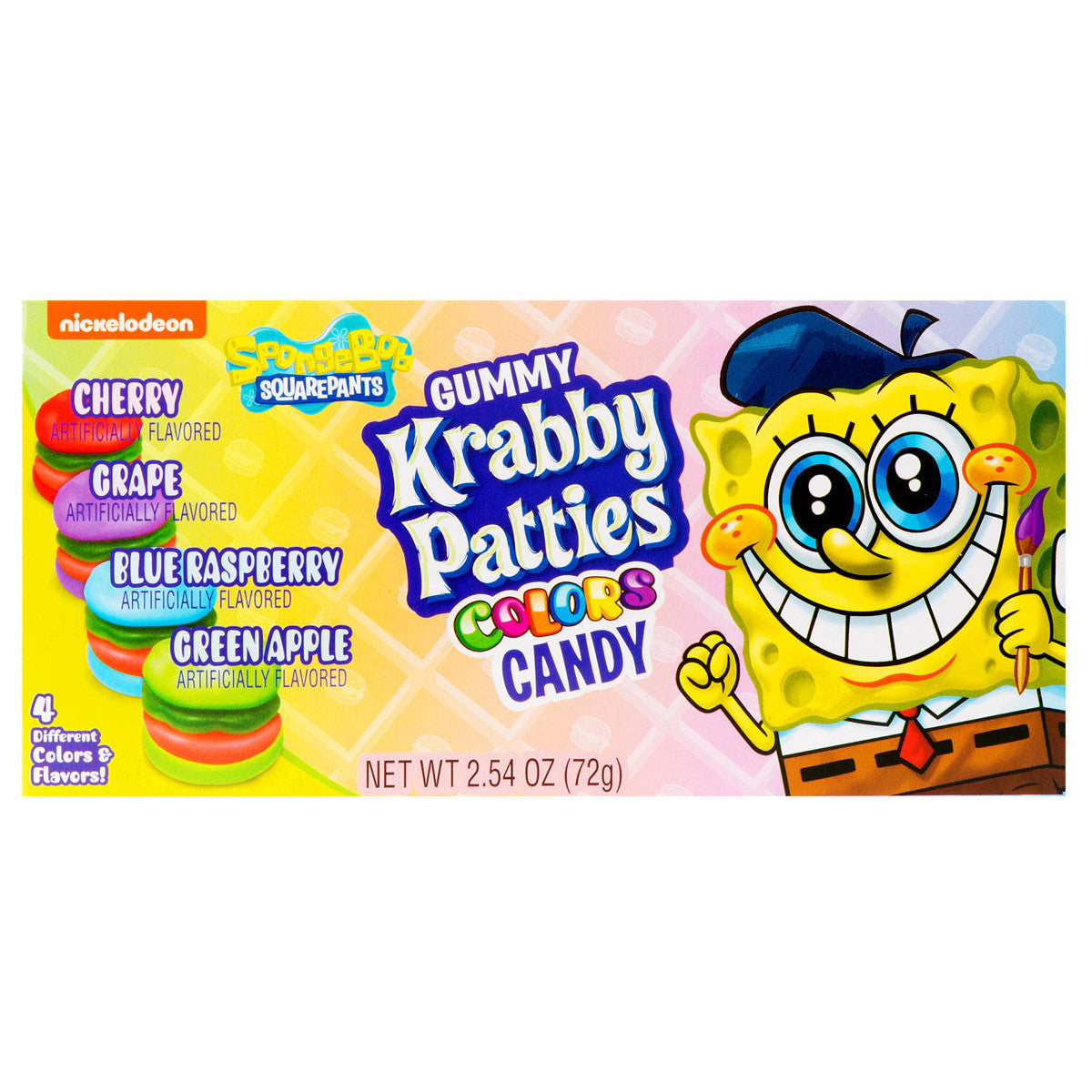 Spongebob Schwammkopf, Gummibärchen-Krabbenburger, Farben (12 x 72 g)