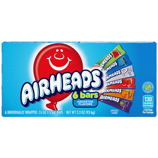 Airheads Riegel, sortiert, 6er-Pack (12 x 94 g)