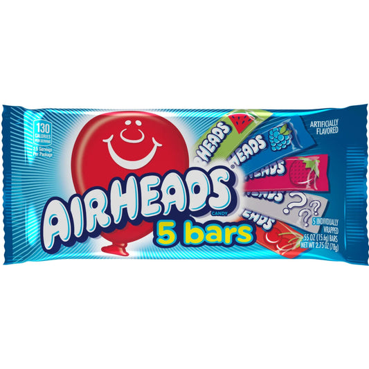 Airheads Riegel, sortiert, 5er-Pack (18 x 78 g)