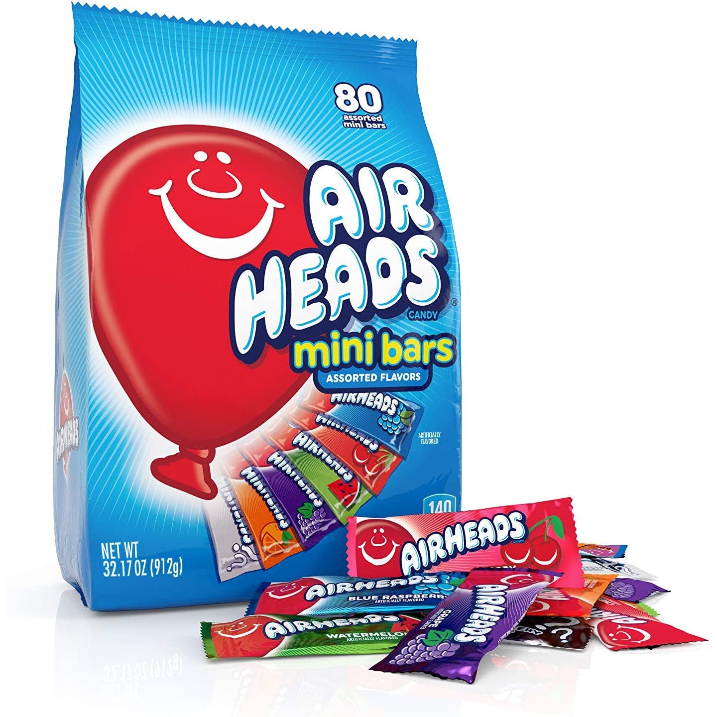 Airheads Riegel Mini, sortiert, 80er-Pack (4 x 912 g)