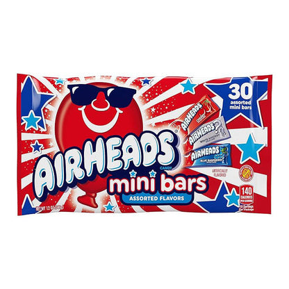 Airheads Riegel Mini Rot, Weiß und Blau, 30er-Pack (12 x 340 g)