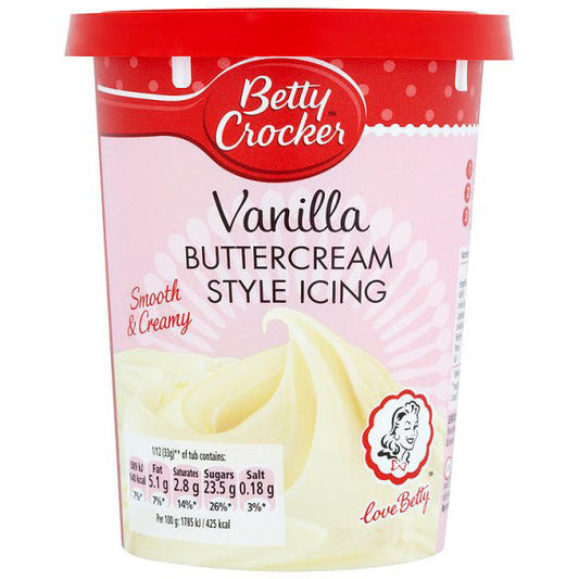 Betty Crocker Glasur Vanille-Buttercreme-Stil (6 x 400 g)