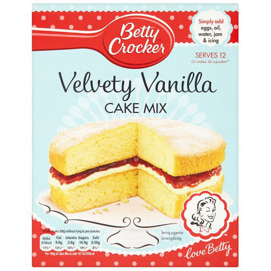 Betty Crocker Kuchenmischung Samtige Vanille (6 x 425 g)