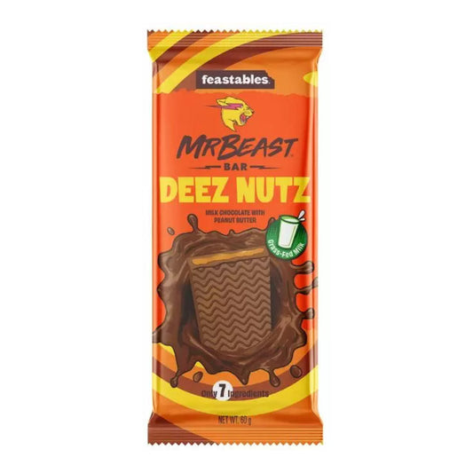 Feastables MrBeast Milchschokoladenriegel Deez Nutz (10 x 60g)