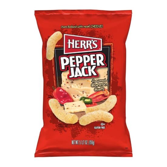 Herr's Baked Cheese Curls Pepper Jack (12 x 156g)