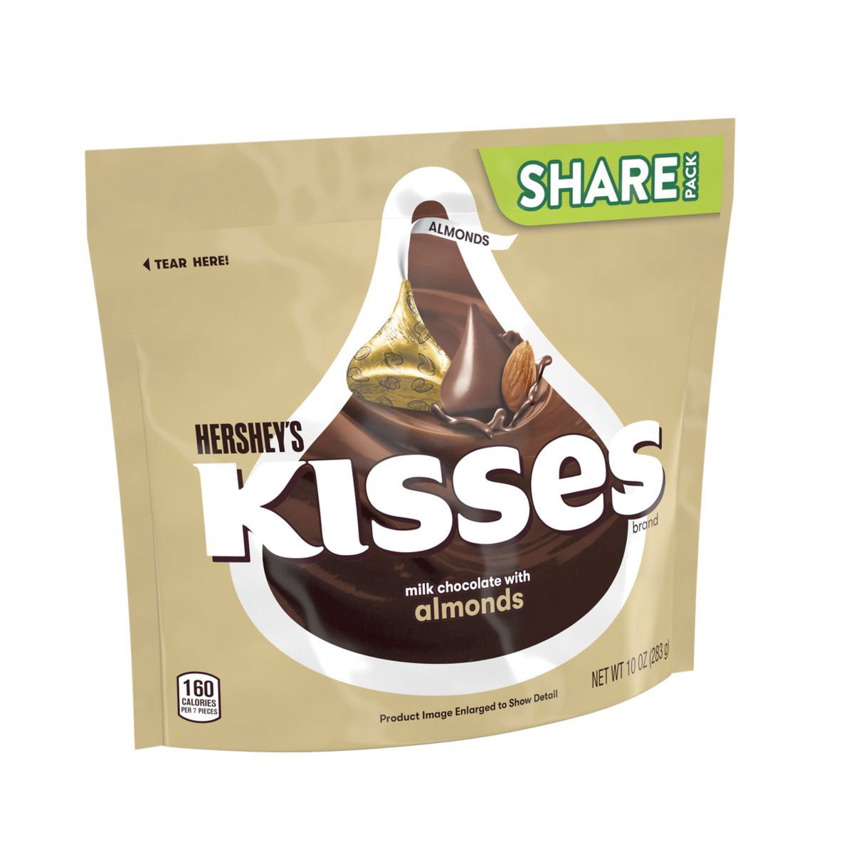 Hershey's Kisses Milchschokolade mit Mandeln, Share Pack (8 x 283 g)