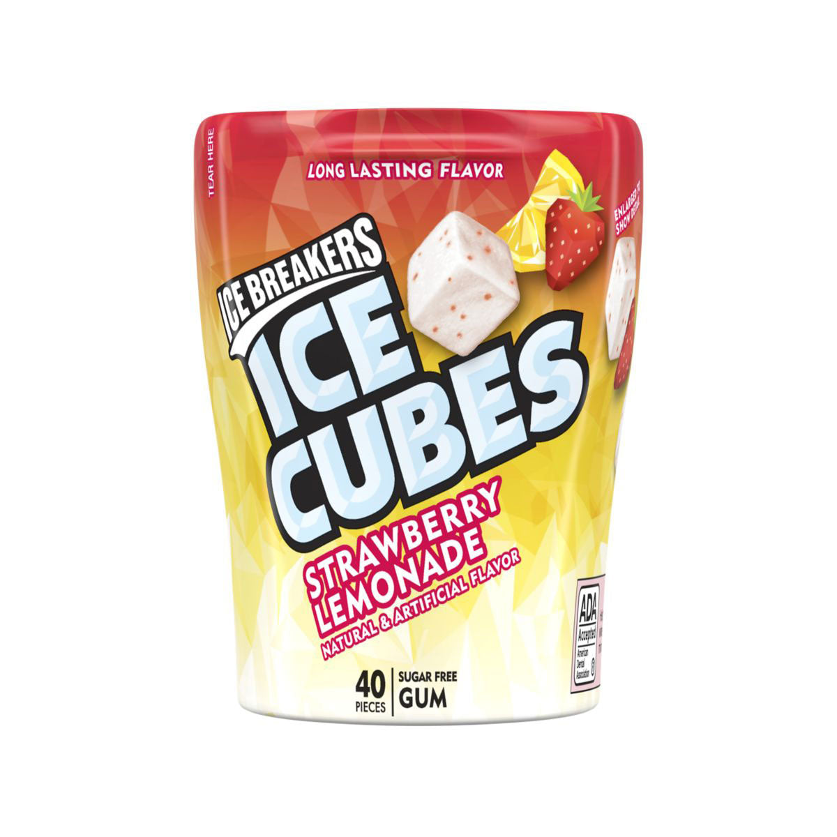 Ice Breakers Gum Eiswürfel Erdbeerlimonade (6 x 92g)