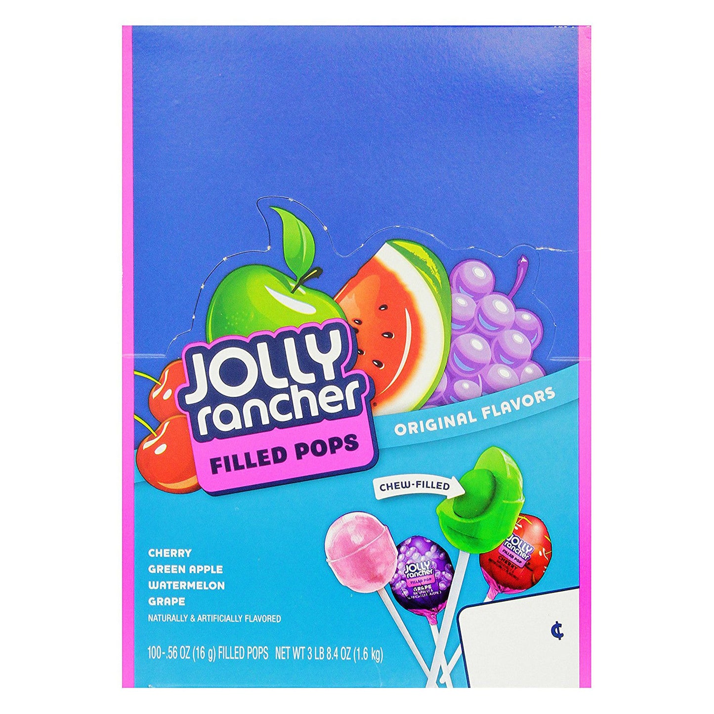 Mit Jolly Rancher gefüllte Pops (100 x 16 g)