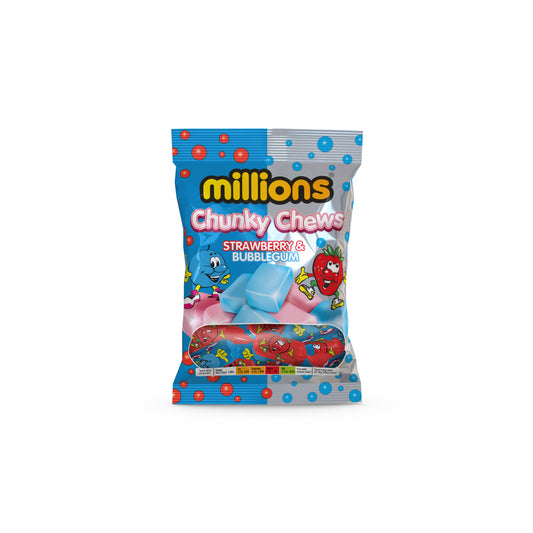 Millions Chunky Chews Erdbeere &amp; Kaugummi (12 x 120 g)