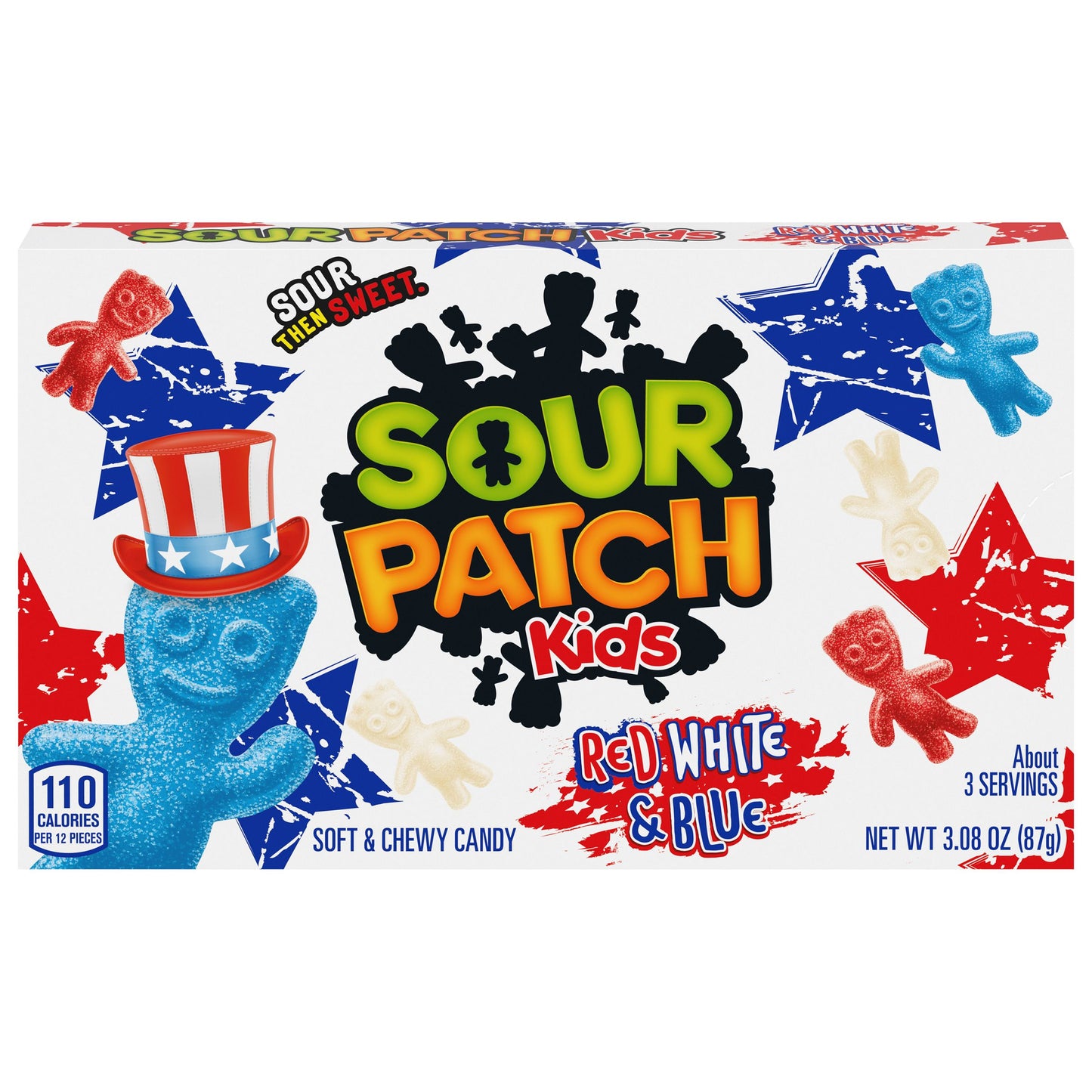 Sour Patch Kids Rot, Weiß und Blau (12 x 87 g)