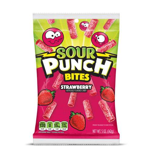 Sour Punch Bites Erdbeere (12 x 142g)