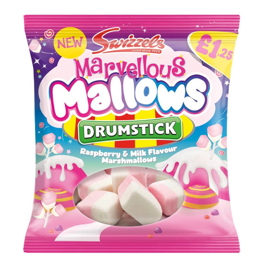 Swizzels Drumstick Marvelous Mallows 1,25 £ PMP (12 x 100 g)