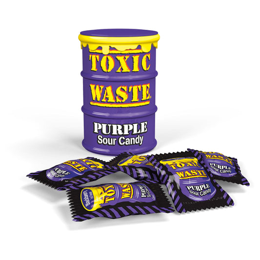 Toxic Waste Sour Candy Drum Lila (12 x 42g)