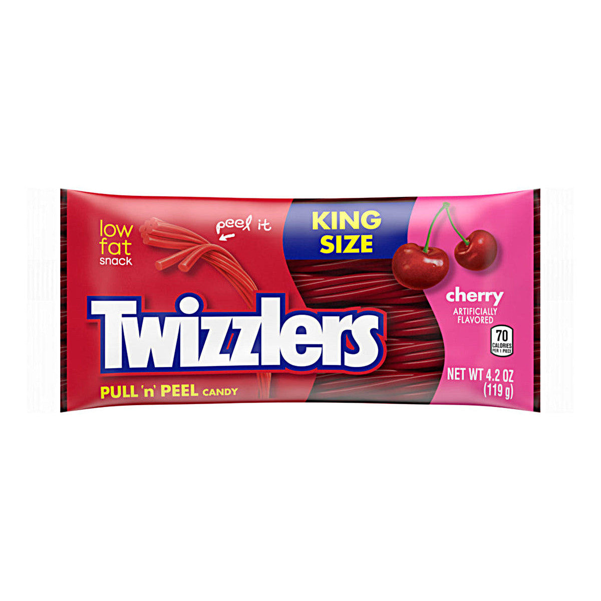 Twizzlers Pull 'n' Peel Kirsche King Size (15 x 119 g)