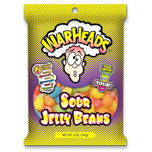 Warheads Jelly Beans Sour (12 x 142g)