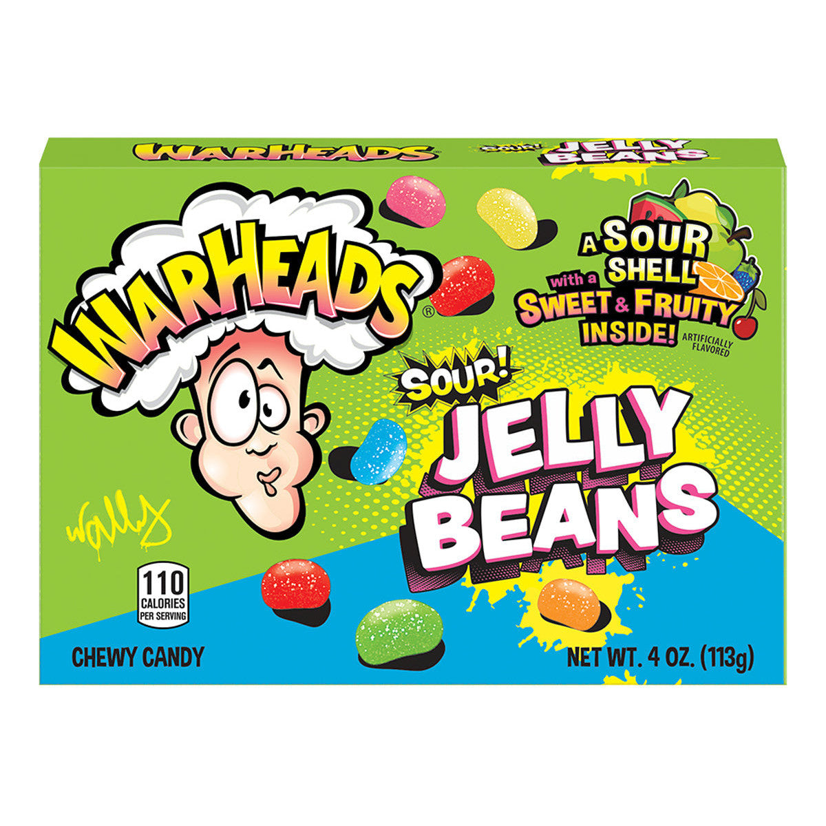 Warheads Saure Jelly Beans (12 x 113 g)